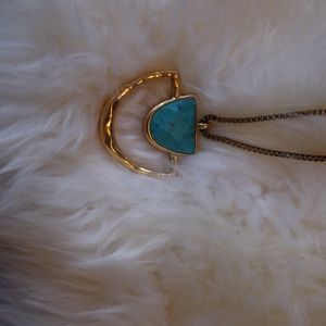Lucky Brand boho turquoise long strand necklace